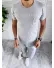 Tricou barbati gri slim fit cu mic defect DEFB2421 P19-1.2